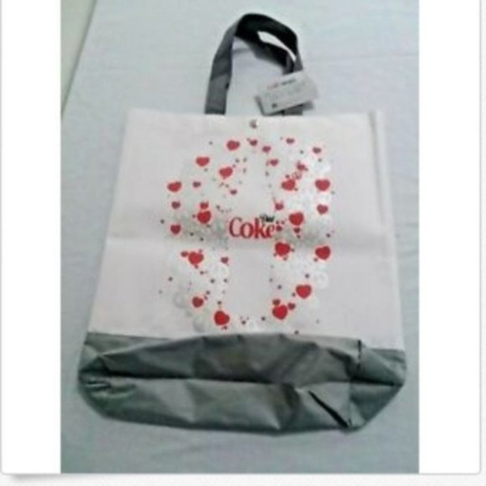 Coke TOTE Bag Purse Hearts Peace Sign Retro Hippie Christmas Gift New